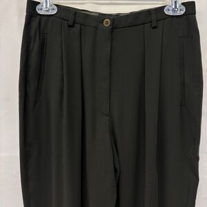 Giorgio Armani Borgo 21 Silk Rayon Made In Italy Women Green Pants Size 42
